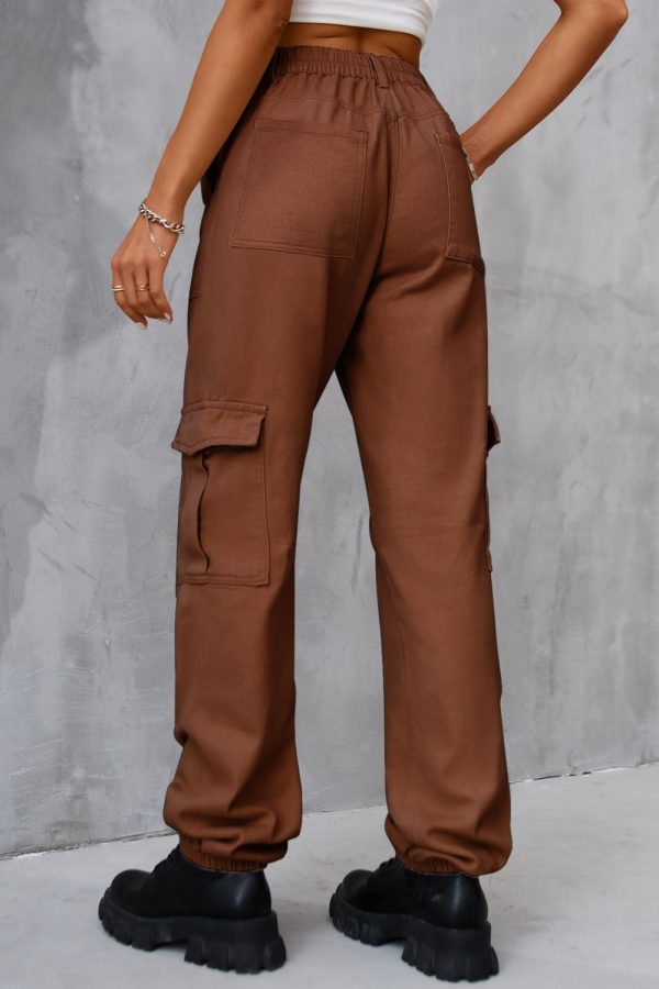 Buttoned High Waist Jeans with Pockets - Image 6