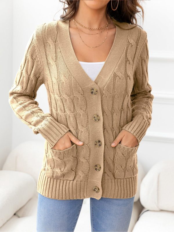 Button Down Cable-Knit Cardigan - Image 25