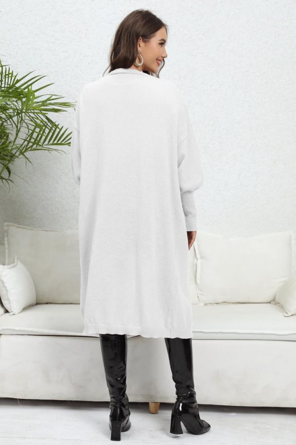 Open Front Dropped Shoulder Cardigan - Image 27