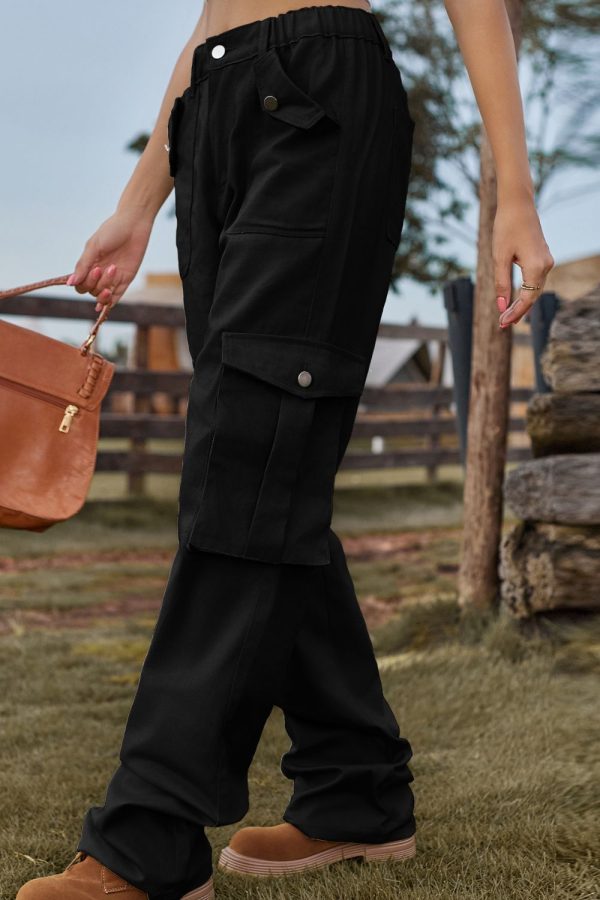 Loose Fit Long Jeans with Pockets - Image 8
