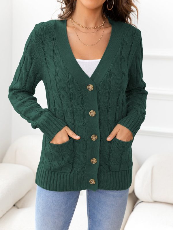 Button Down Cable-Knit Cardigan - Image 19