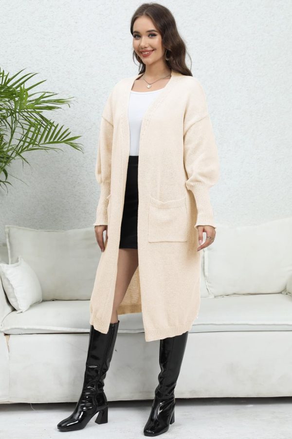 Open Front Dropped Shoulder Cardigan - Image 20