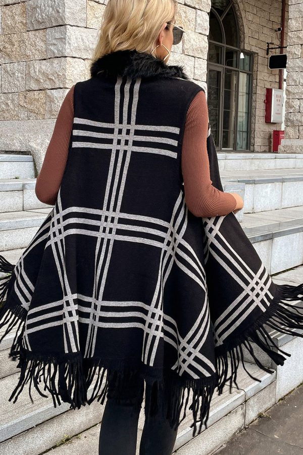 Sleeveless Fringe Detail Cardigan - Image 6