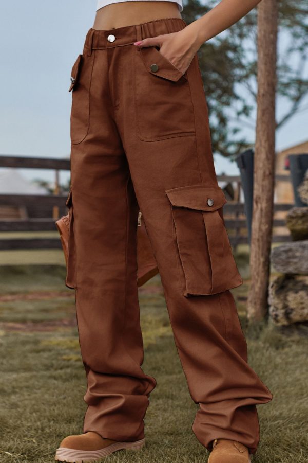 Loose Fit Long Jeans with Pockets - Image 10