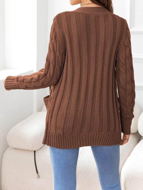 Button Down Cable-Knit Cardigan - Image 36