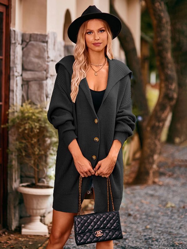Dropped Shoulder Long Sleeve Cardigan - Image 5