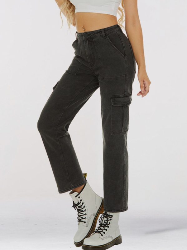 Straight Leg Jeans with Pockets - Image 3