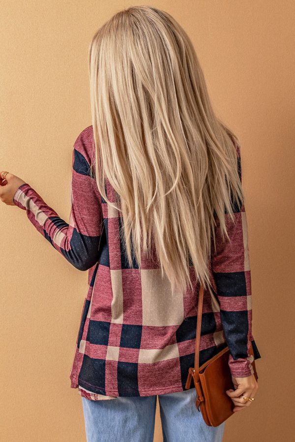 Plaid Open Front Cardigan - Image 12