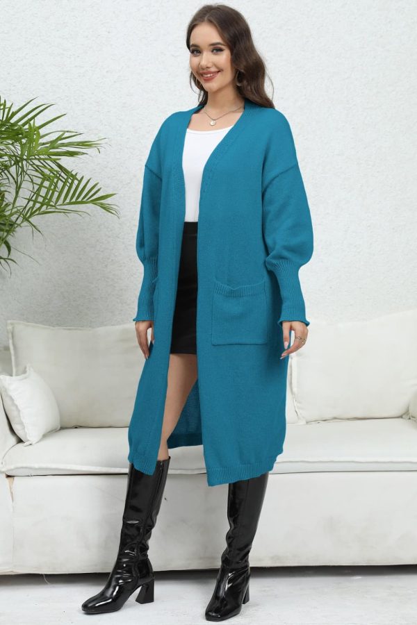 Open Front Dropped Shoulder Cardigan - Image 17
