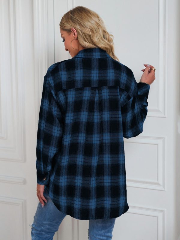 Casual boyfriend-style loose plaid shirt in women's fashion - Image 12