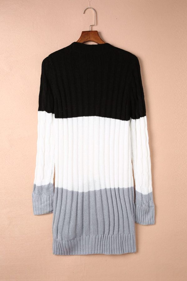 Cozy Cable Knit Button-Front Long Sleeve Cardigan - Image 24
