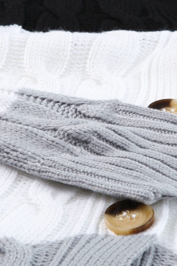 Cozy Cable Knit Button-Front Long Sleeve Cardigan - Image 28