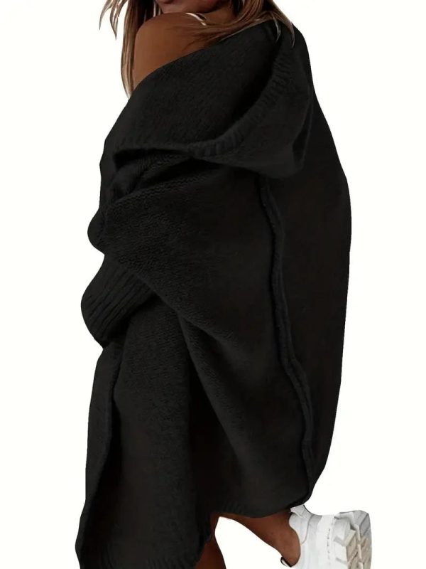 Cozy Oversized Loose Long Sleeve Hooded Knitted Cardigan - Image 14