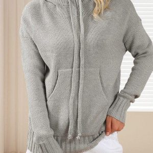 Cozy Oversized Loose Long Sleeve Hooded Knitted Cardigan