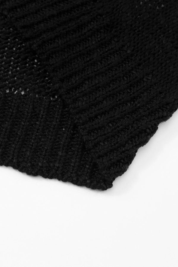 Crochet Loose Long Sleeve Knitted Sweater Cardigan - Image 10