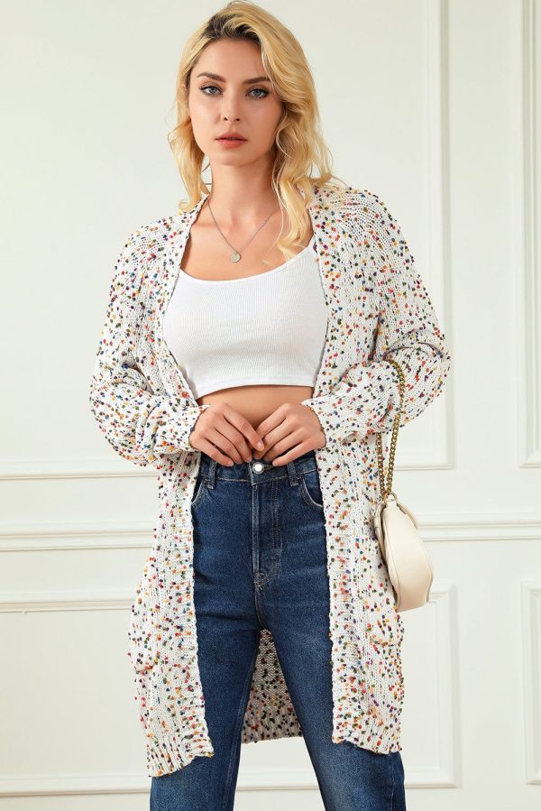 Crochet Loose Long Sleeve Knitted Sweater Cardigan - Image 40