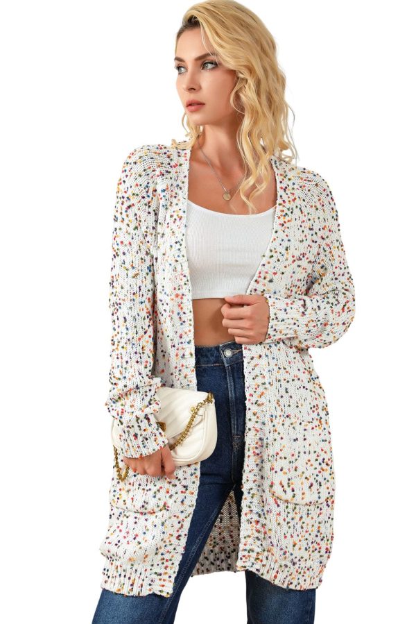 Crochet Loose Long Sleeve Knitted Sweater Cardigan - Image 49