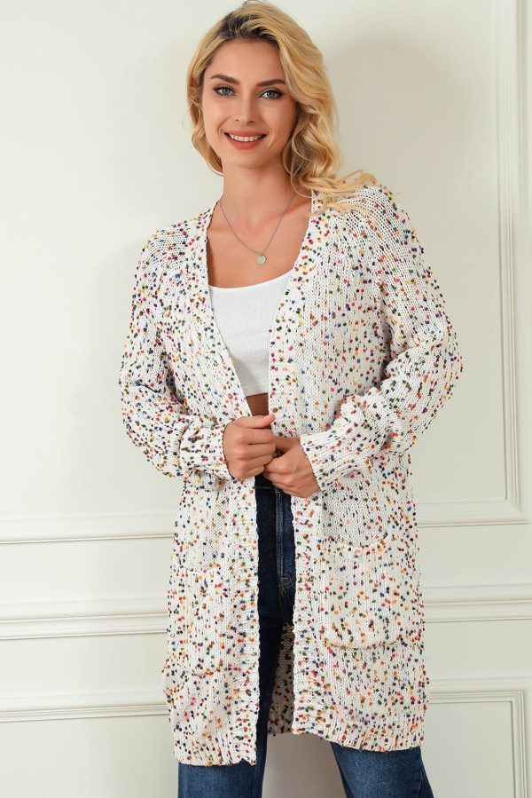Crochet Loose Long Sleeve Knitted Sweater Cardigan - Image 37