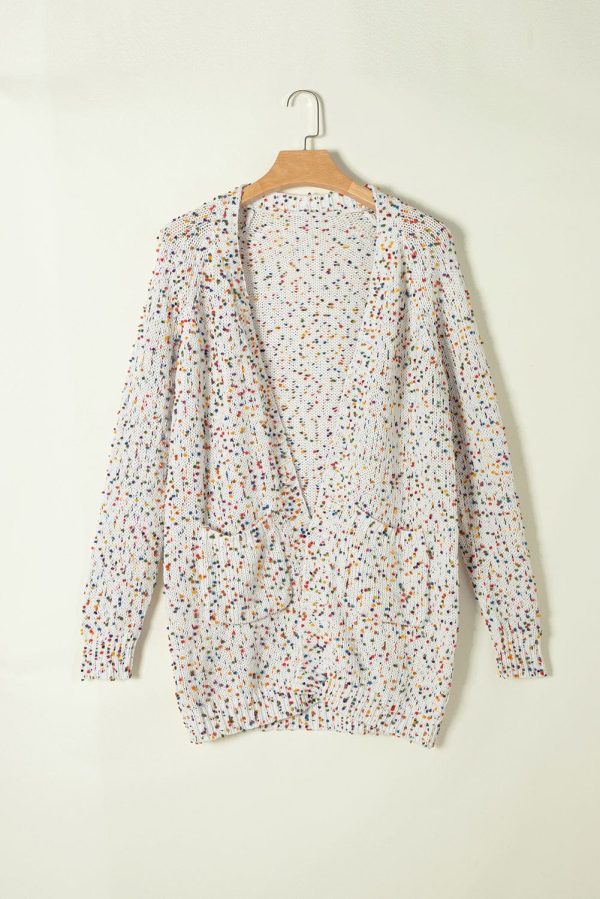 Crochet Loose Long Sleeve Knitted Sweater Cardigan - Image 42