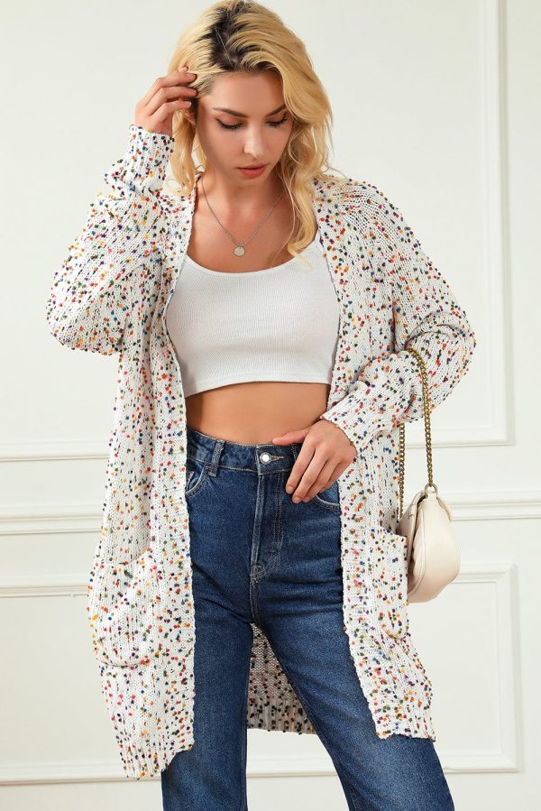 Crochet Loose Long Sleeve Knitted Sweater Cardigan - Image 39