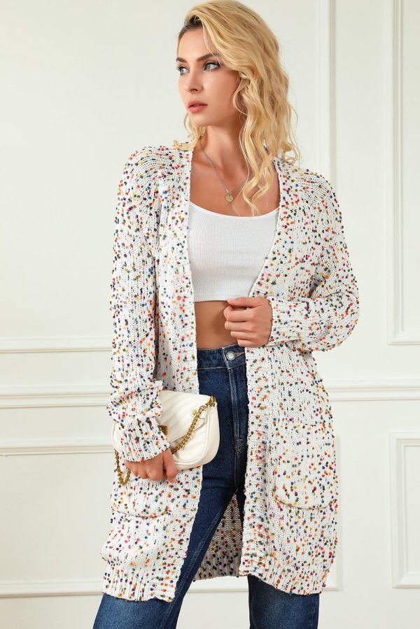 Crochet Loose Long Sleeve Knitted Sweater Cardigan - Image 41
