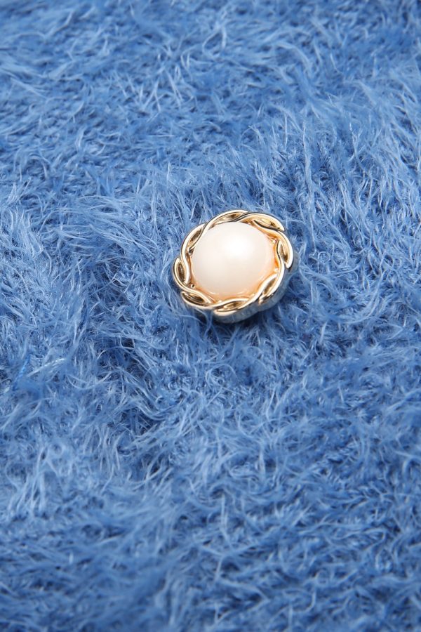 Round Neck Dropped Shoulder Fuzzy Cardigan - Image 9