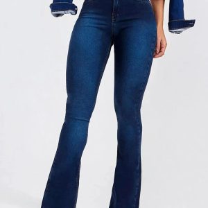 Buttoned Long Jeans