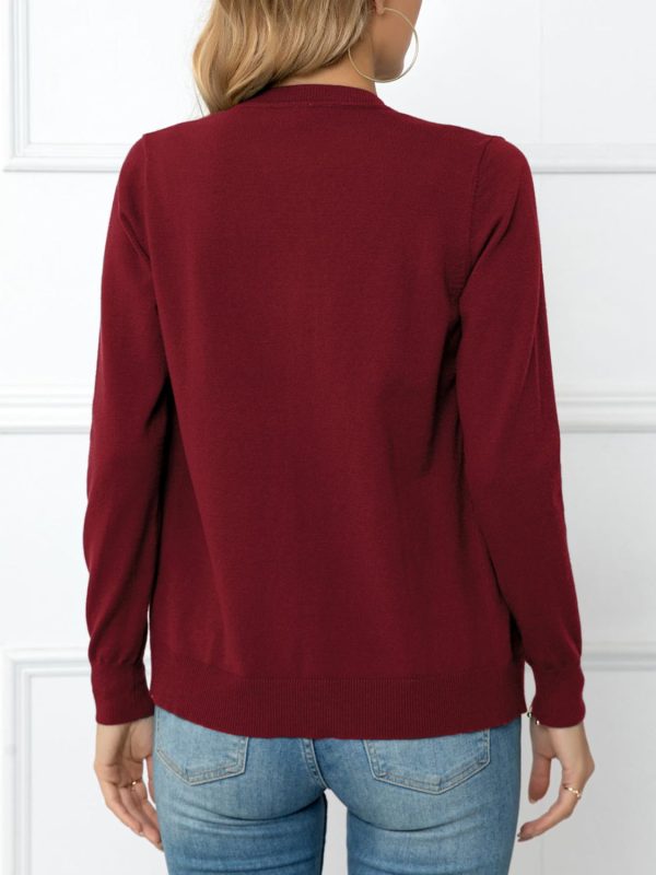 Button Down Round Neck Cardigan - Image 18