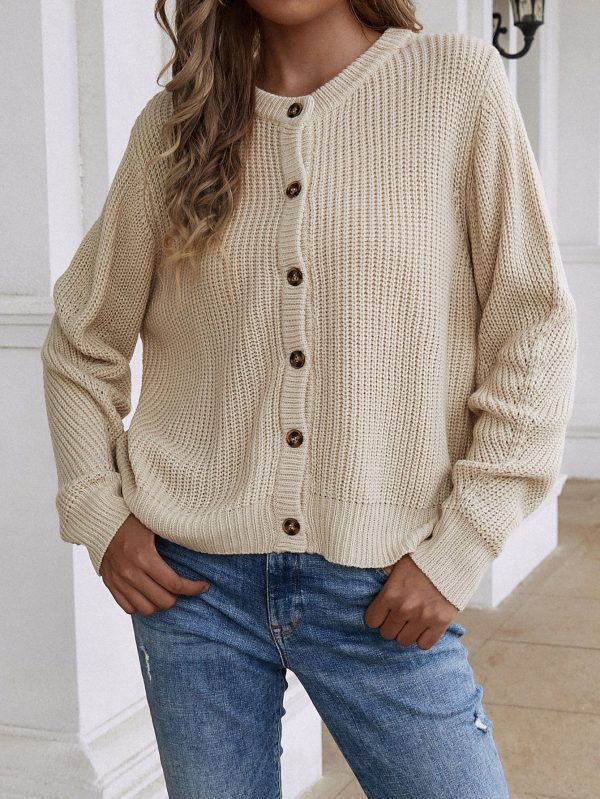 Double Take Button Down Rib-Knit Reversible Sweater - Image 6
