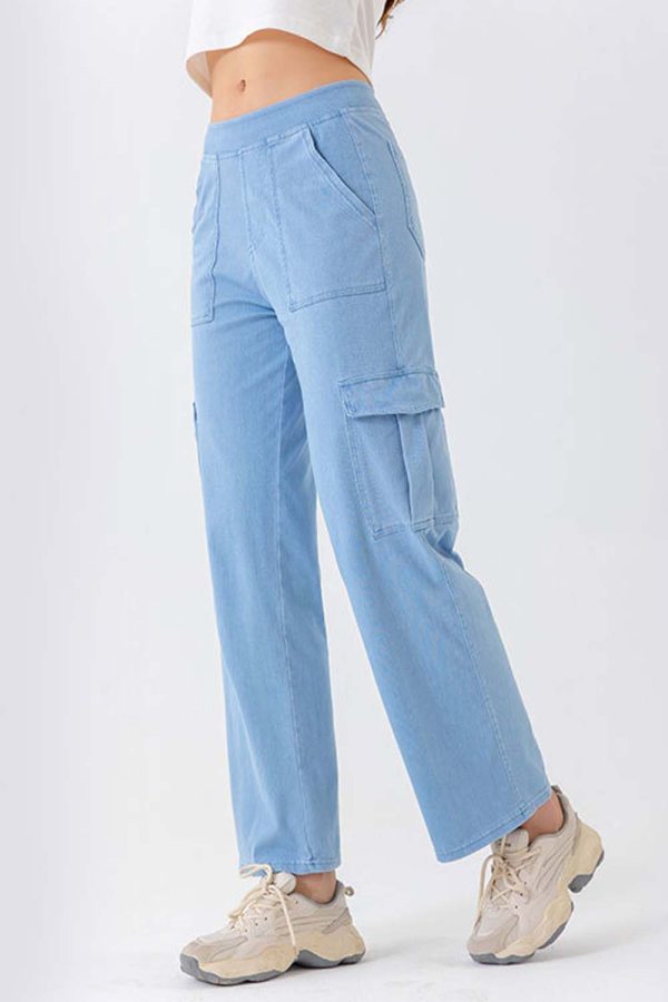 Buttoned Pocketed Long Jeans - Image 7