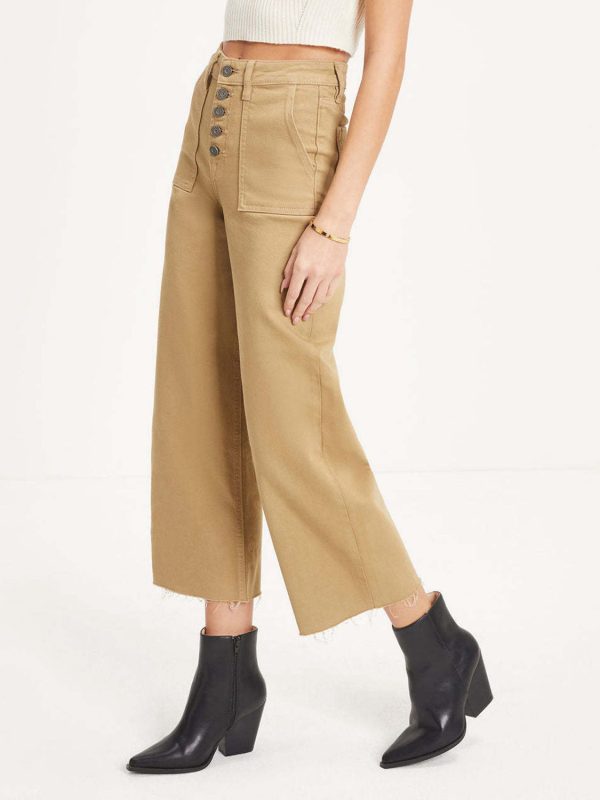 Button Fly Raw Hem Jeans - Image 4