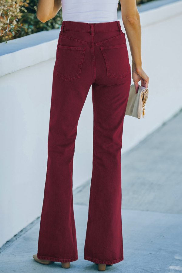 Baeful High Waist Flare Leg Jeans with Pockets - Image 2