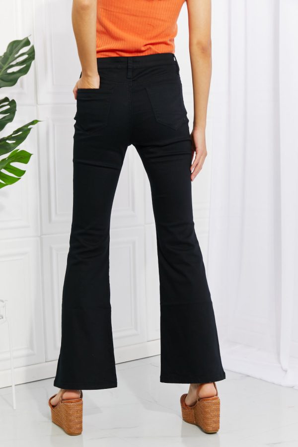 Zenana Clementine Full Size High-Rise Bootcut Jeans in Black - Image 2