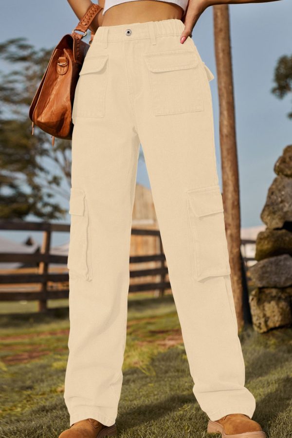 Loose Fit Long Jeans with Pockets - Image 9