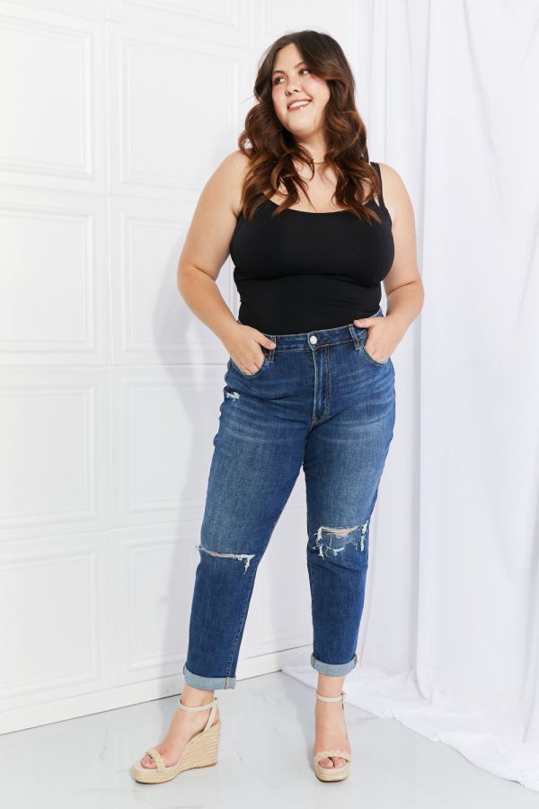 Vervet by Flying Monkey Full Size Distressed Cropped Jeans with Pockets - Image 4