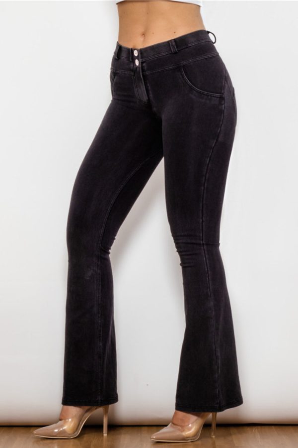 Buttoned Flare Jeans - Image 5