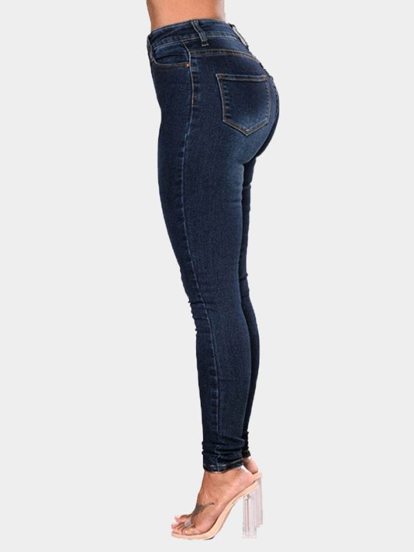 Full Size Buttoned Long Jeans - Image 3