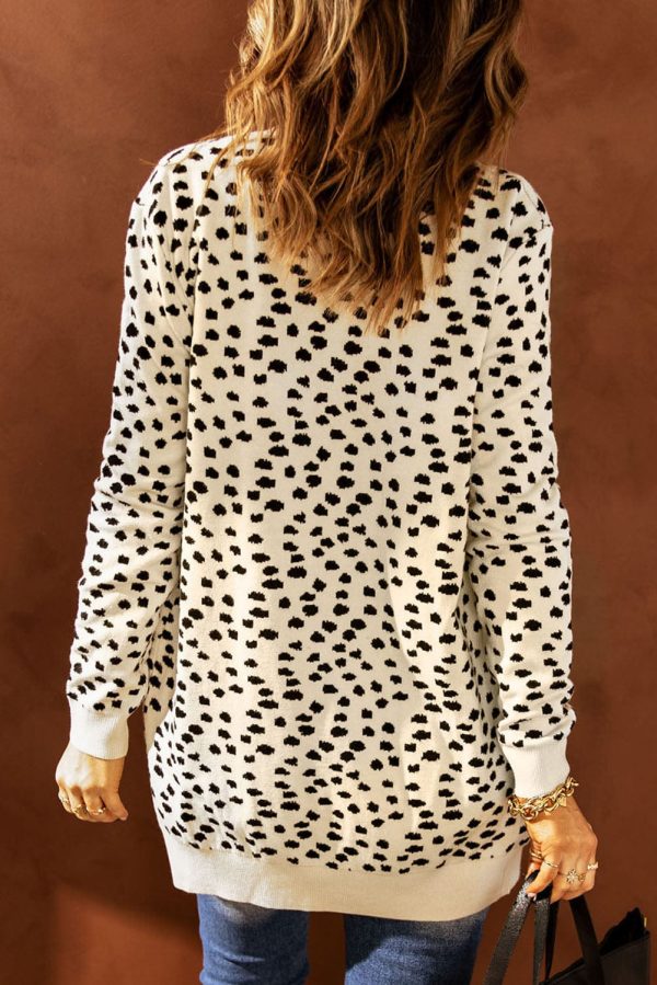 Full Size Printed Long Sleeve Cardigan with Pocket - Image 2