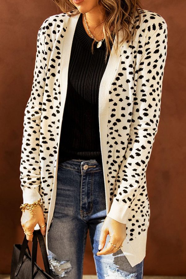 Full Size Printed Long Sleeve Cardigan with Pocket - Image 5
