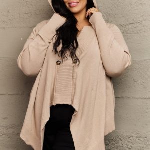 HEYSON Warm Me Up Full Size Hooded Cardigan