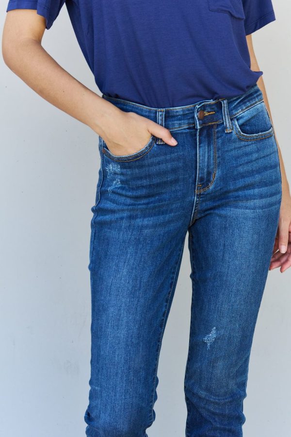 Judy Blue Aila Short Full Size Mid Rise Cropped Relax Fit Jeans - Image 8