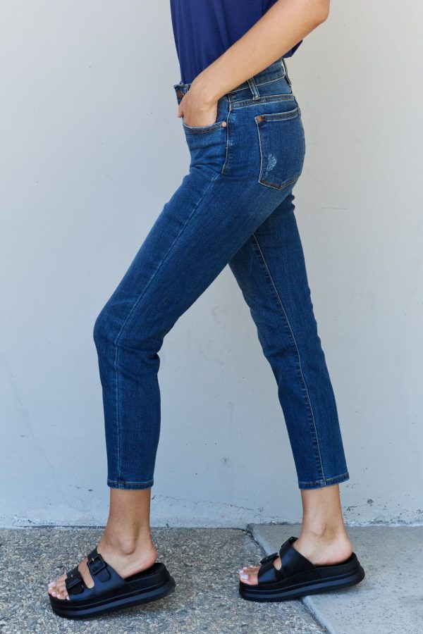 Judy Blue Aila Short Full Size Mid Rise Cropped Relax Fit Jeans - Image 7
