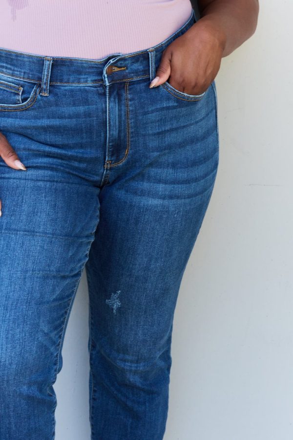 Judy Blue Aila Short Full Size Mid Rise Cropped Relax Fit Jeans - Image 5