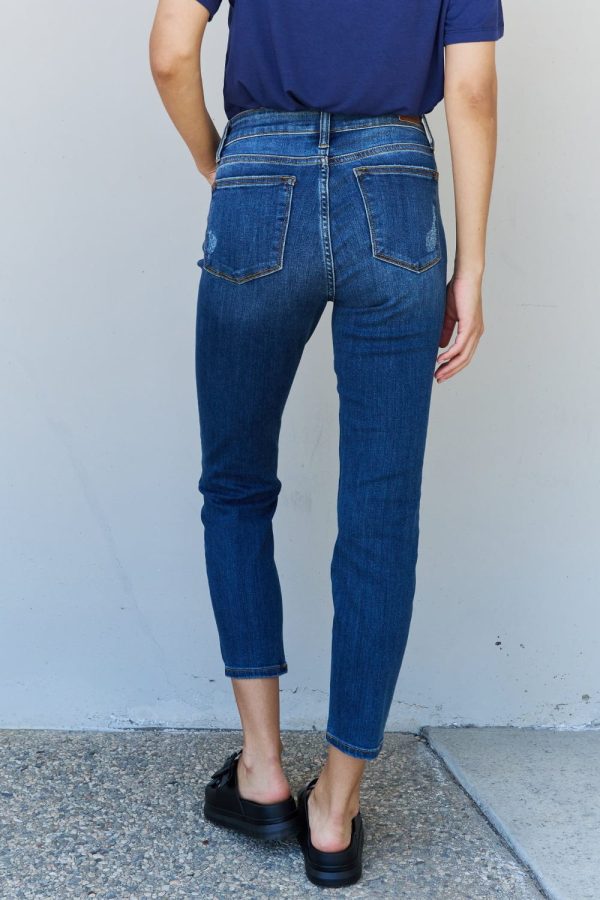 Judy Blue Aila Short Full Size Mid Rise Cropped Relax Fit Jeans - Image 9