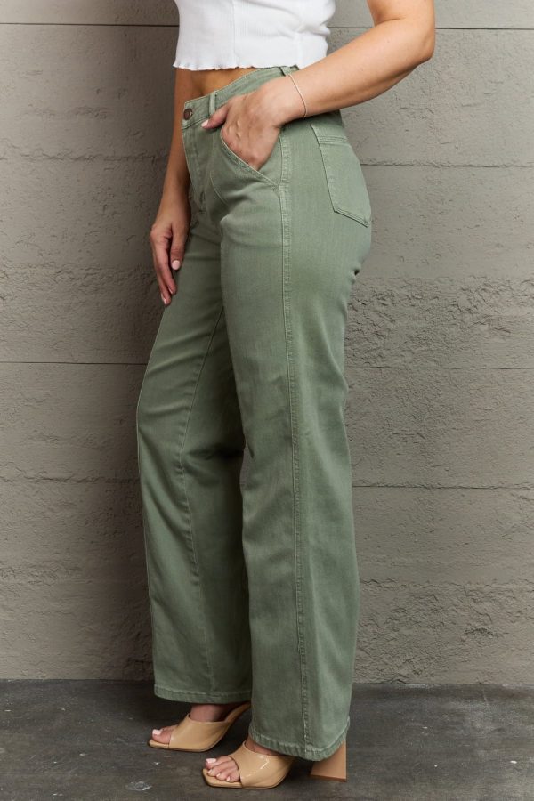 Judy Blue Alice Full Size High Waist Front Seam Straight Fit Jeans - Image 3