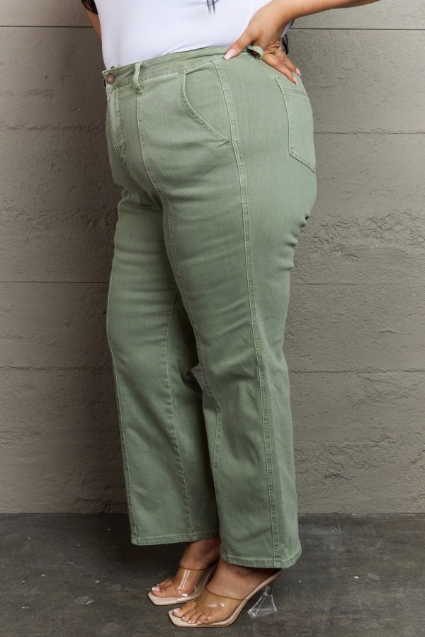 Judy Blue Alice Full Size High Waist Front Seam Straight Fit Jeans - Image 7
