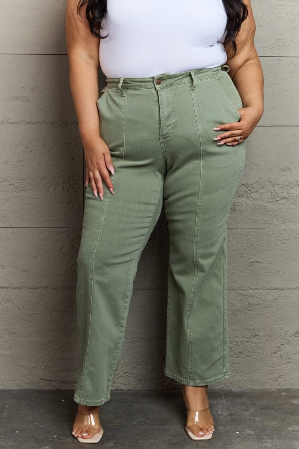Judy Blue Alice Full Size High Waist Front Seam Straight Fit Jeans - Image 6