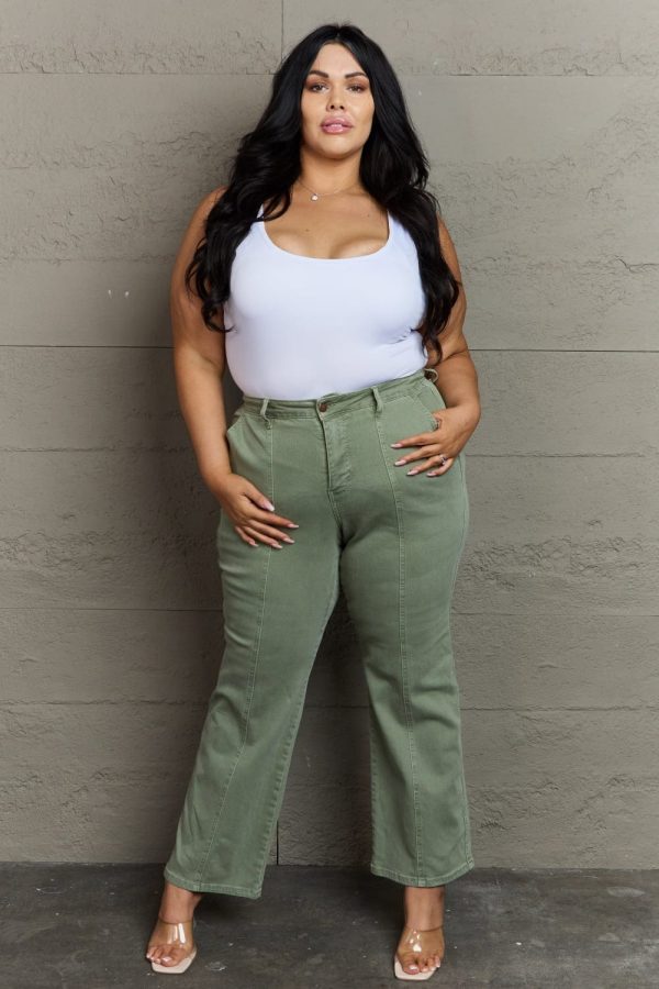 Judy Blue Alice Full Size High Waist Front Seam Straight Fit Jeans - Image 9