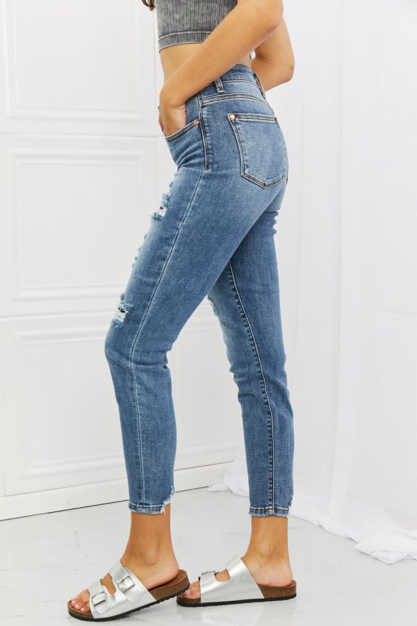 Judy Blue Dahlia Full Size Distressed Patch Jeans - Image 7