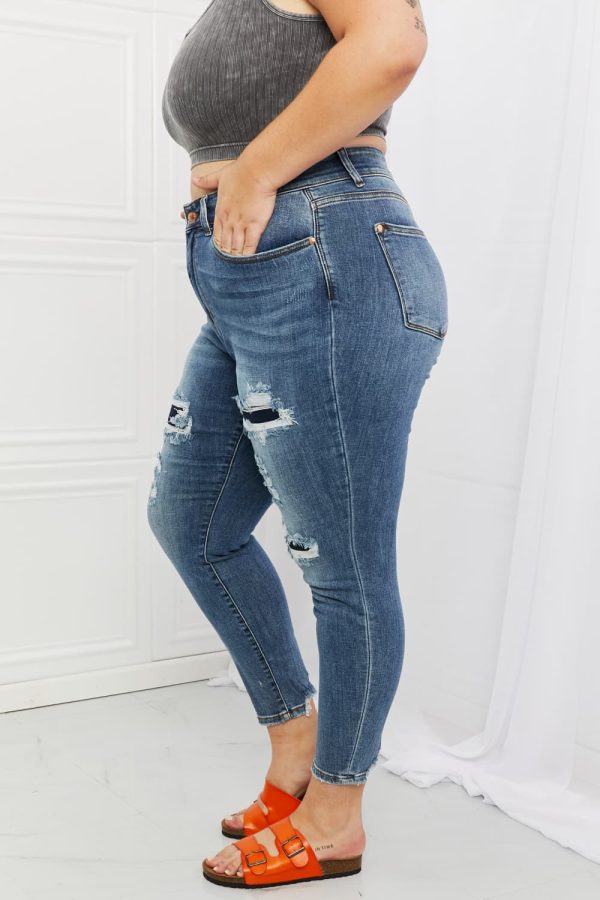 Judy Blue Dahlia Full Size Distressed Patch Jeans - Image 3
